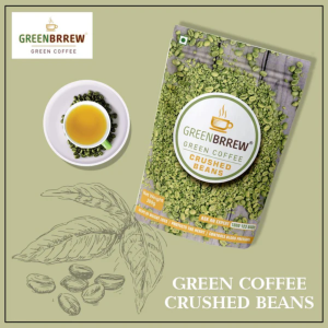 Green coffee crushed beans 